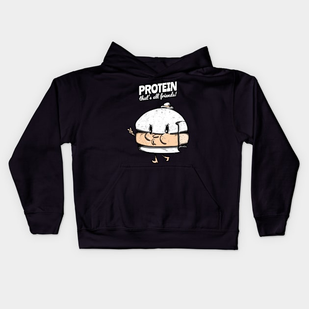 Protein Burger Kids Hoodie by RiosMerchandise